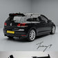 Gloss black Oettinger-style rear roof spoiler for VW Golf Mk6 GTI (2008–2013).