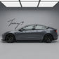 Tesla Model 3 gloss black side skirt splitters 2018+
