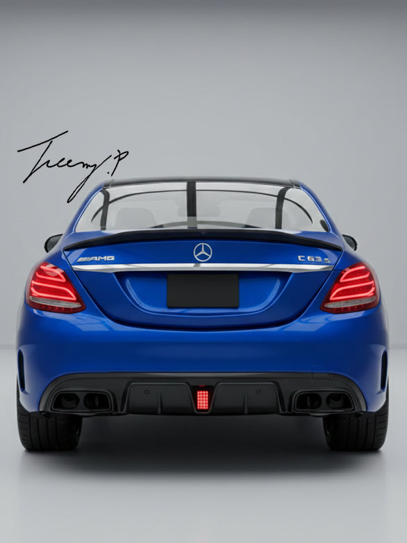 Mercedes C Class C205 A205 coupe C63 style gloss black rear diffuser
