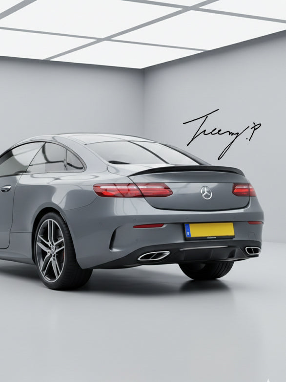 Mercedes E Class C238 coupe E63 AMG style gloss black rear boot spoiler