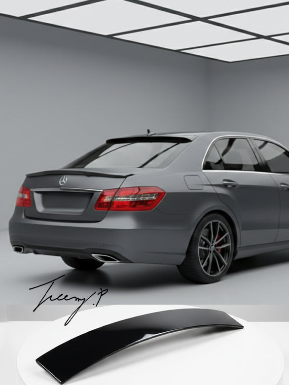 Mercedes E Class W212 AMG style gloss black rear window roof spoiler
