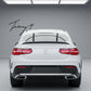 Mercedes GLC C253 coupe gloss black rear trunk boot spoiler lip
