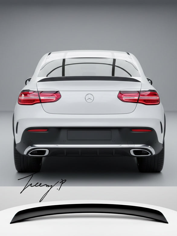 Mercedes GLC C253 coupe gloss black rear trunk boot spoiler lip
