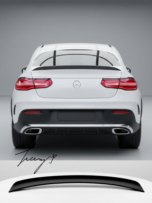 Mercedes GLC C253 coupe gloss black rear trunk boot spoiler lip
