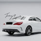 Mercedes AMG CLA45 W117 C117 gloss black rear diffuser quad exhaust tail pipe
