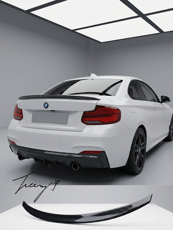 Carbon fiber rear boot lip spoiler for BMW 2 Series F22 F23 2014 to 2020
