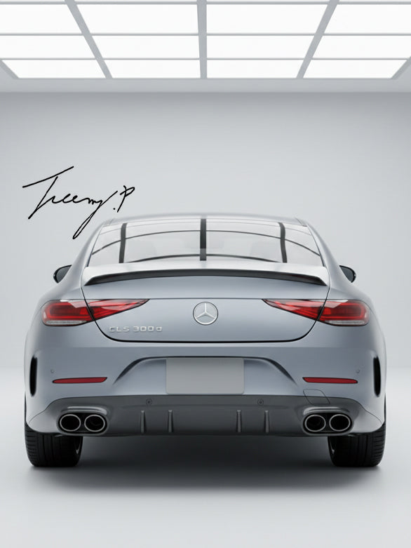 Mercedes CLS W257 C257 AMG style gloss black rear boot trunk spoiler

