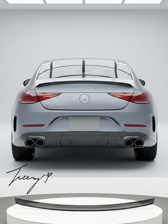 Mercedes CLS W257 C257 AMG style gloss black rear boot trunk spoiler
