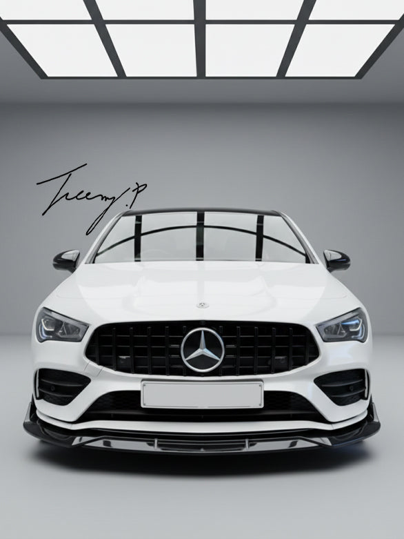 Mercedes CLA W118 C118 CLA45S AMG gloss black front splitter lip
