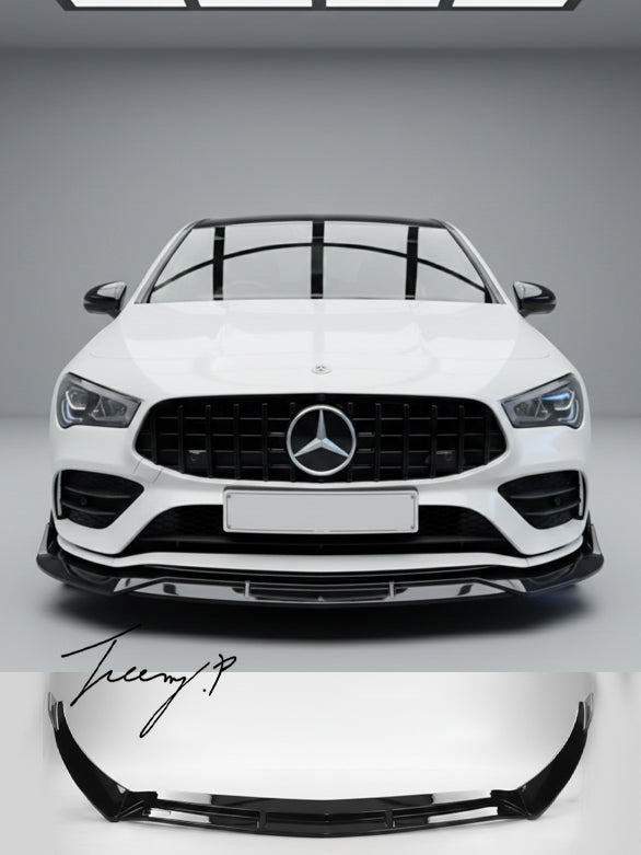 Mercedes CLA W118 C118 CLA45S AMG gloss black front splitter lip
