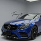 Mercedes C Class W206 gloss black Brabus style front lip splitter
