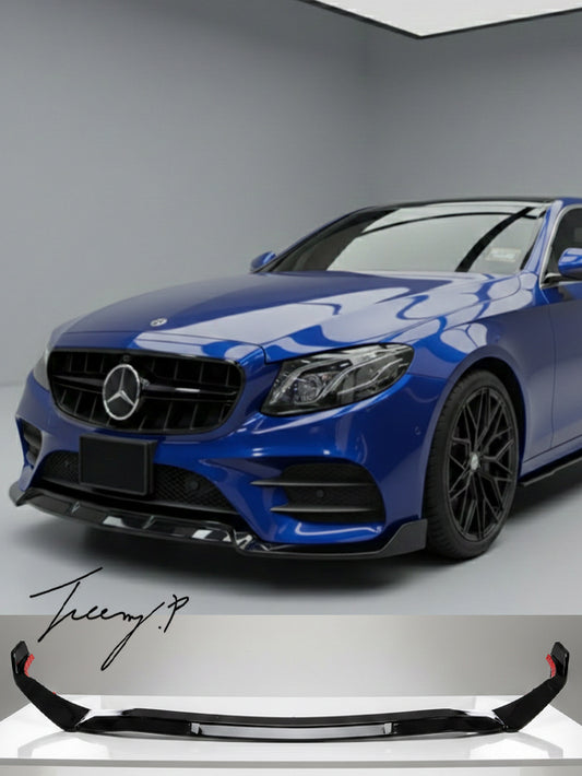 Mercedes C Class W206 gloss black Brabus style front lip splitter
