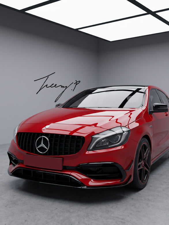 Gloss black GT front grille for Mercedes A Class W176
