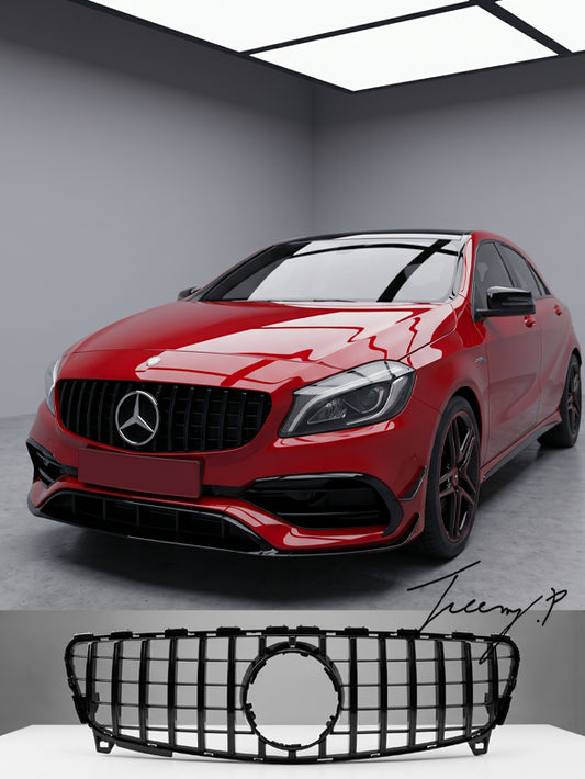 Gloss black GT front grille for Mercedes A Class W176
