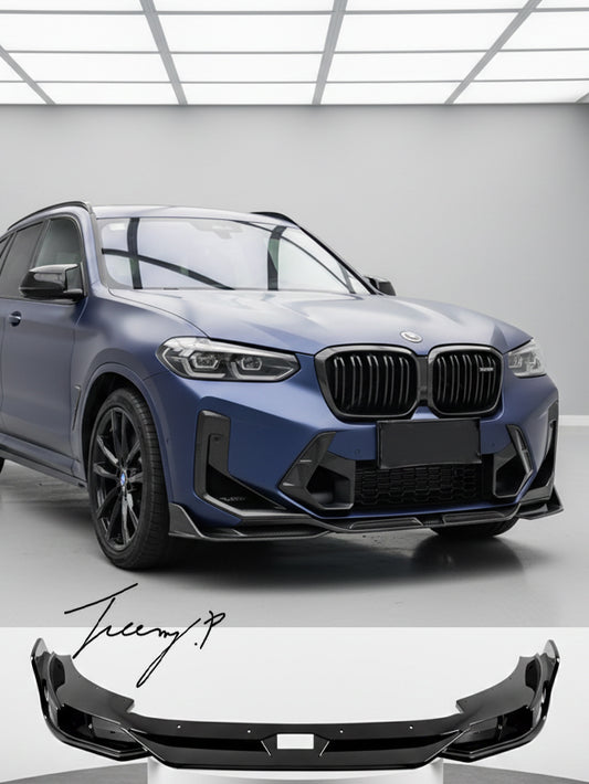 BMW X3M F97 LCI gloss black front splitter lip spoiler 2022+
