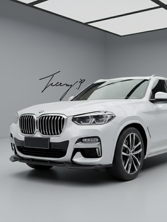 BMW X3 G01 LCI M Sport gloss black front splitter lip 2021+
