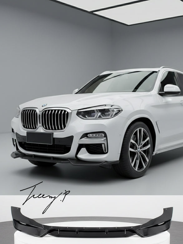 BMW X3 G01 LCI M Sport gloss black front splitter lip 2021+

