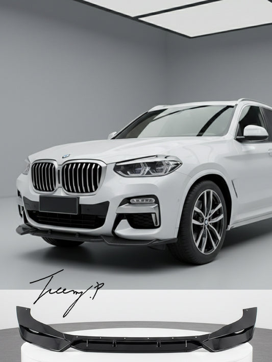 BMW X3 G01 LCI M Sport gloss black front splitter lip 2021+
