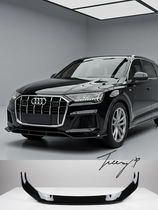 AUDI Q7 S LINE 2020+ FRONT BUMPER LIP SPLITTER SPOILER GLOSS BLACK