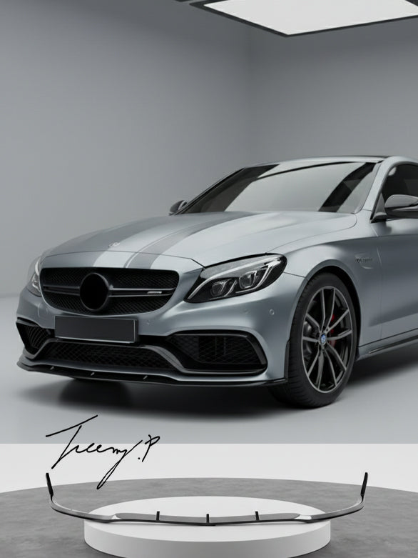 Mercedes C Class C63 AMG front splitter lip spoiler 2015 to 2020
