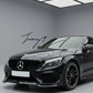 Mercedes C Class W205 AMG gloss black front splitter spoiler
