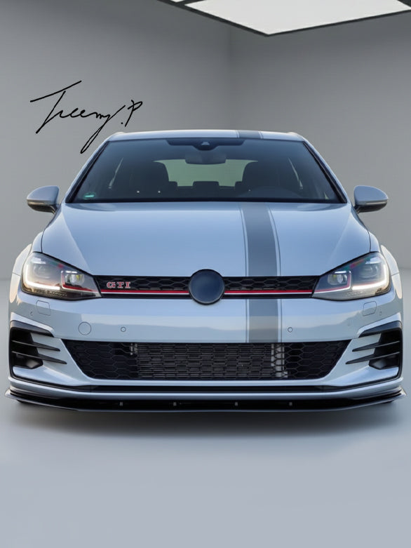 VW Golf MK7 MK7.5 gloss black front splitter lip
