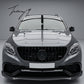 Panamericana gloss black GT style grille with camera for Mercedes ML W166 2012 to 2019
