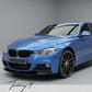 BMW 3 Series F30 F31 M Sport gloss black front splitter spoiler

