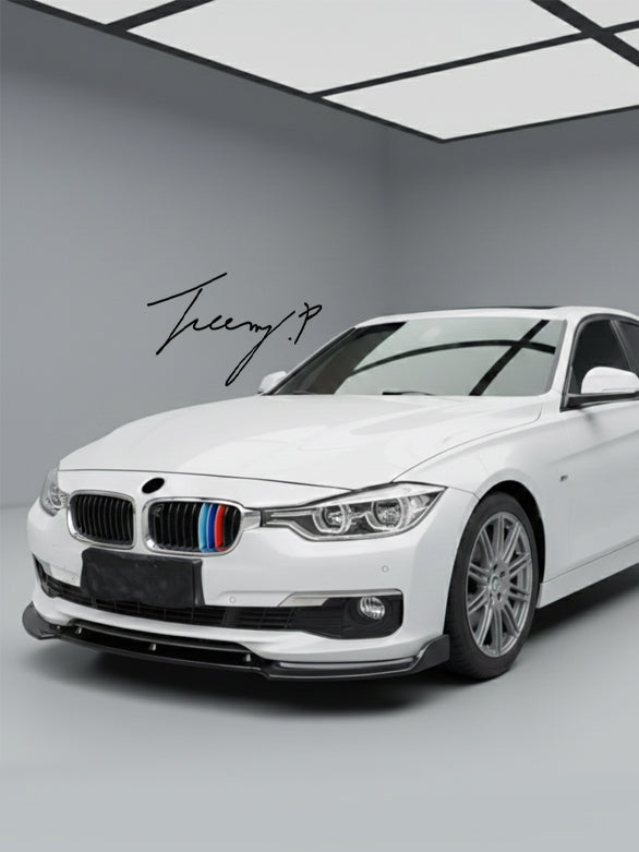 Gloss black front splitter for BMW 3 Series F30 F31 2012 to 2019
