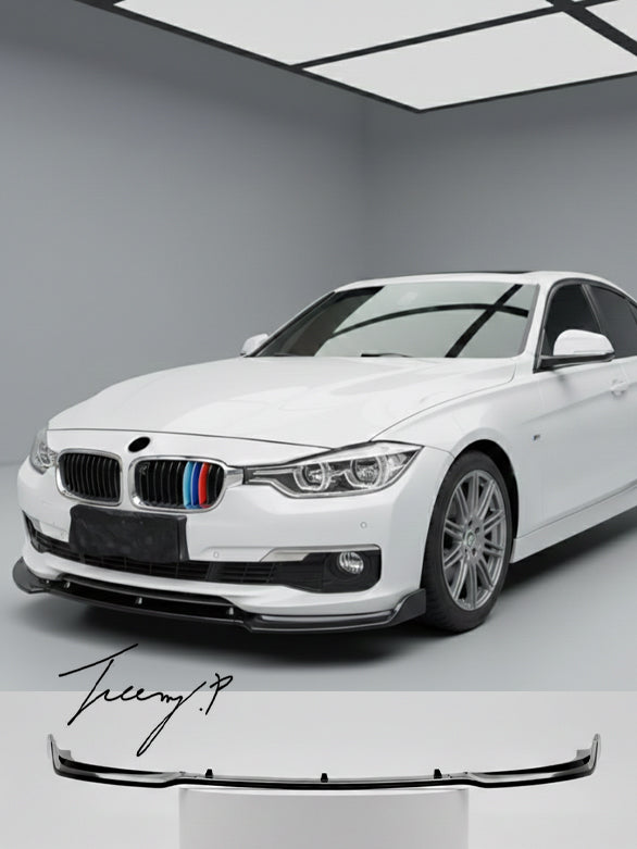 Gloss black front splitter for BMW 3 Series F30 F31 2012 to 2019
