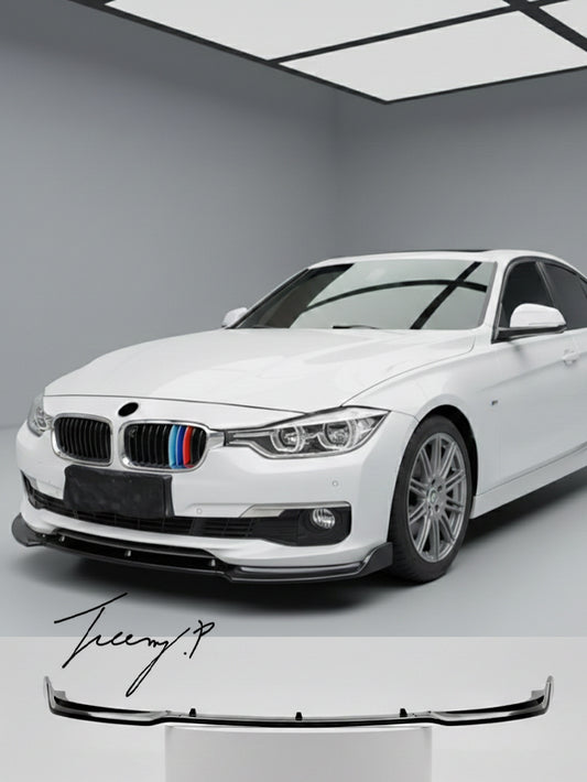 Gloss black front splitter for BMW 3 Series F30 F31 2012 to 2019
