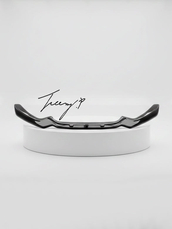 Gloss black front splitter lip for BMW 1 Series F20 F21 LCI M Sport 2015 to 2019