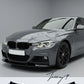 Gloss black front lip splitter for BMW 3 Series F30 M Sport 2012 to 2018
