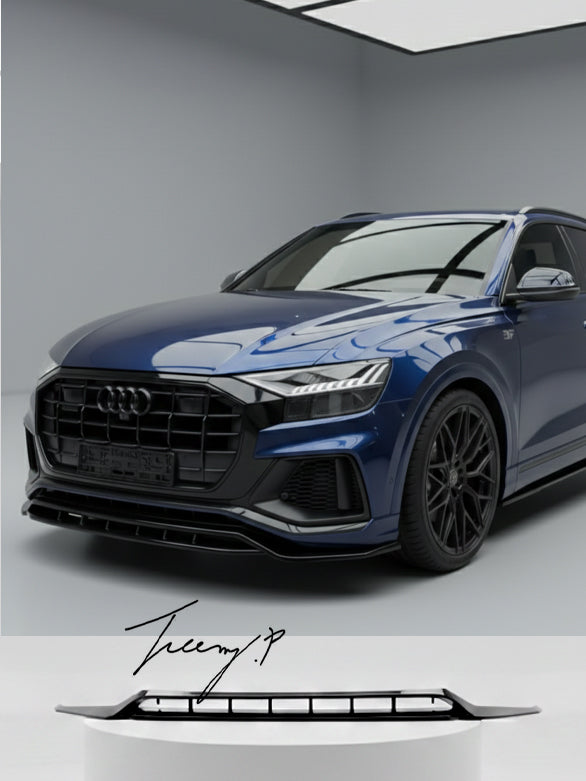 Gloss black front lip splitter for Audi Q8 S Line 2018 plus
