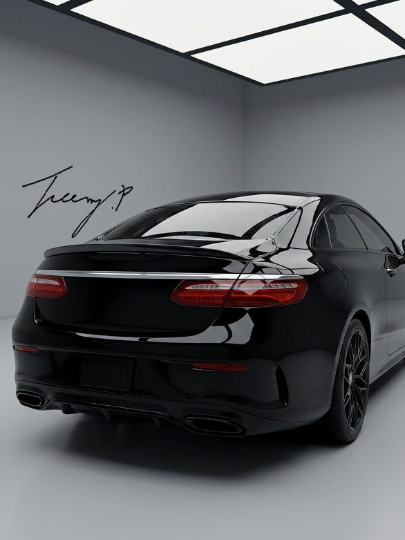 Gloss black AMG style rear spoiler for Mercedes GLE43 Coupe C292 2015 to 2019

