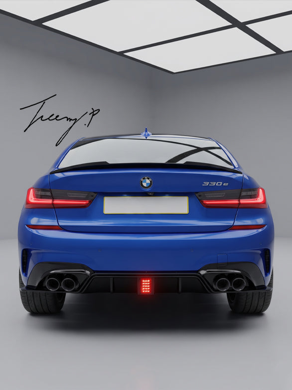 BMW 3 Series G20 G21 2019-2026 rear gloss black quad exhaust tips tailpipes