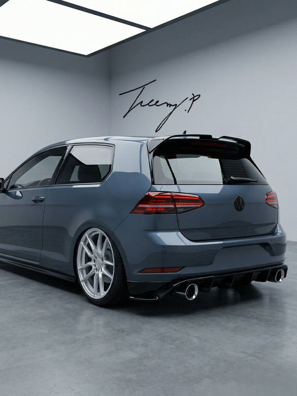 VW Golf MK7 MK7.5 gloss black Oettinger style boot spoiler sporty premium look
