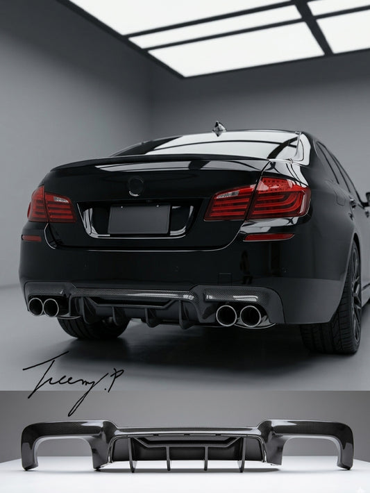 BMW 5 Series F10 F11 M Sport rear diffuser bodykit carbon dipped for 2011 - 2016 models
