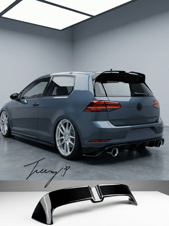 VW Golf MK7 MK7.5 gloss black Oettinger style boot spoiler sporty premium look
