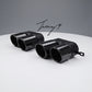 BMW 3 Series G20 G21 2019-2026 rear gloss black quad exhaust tips tailpipes
