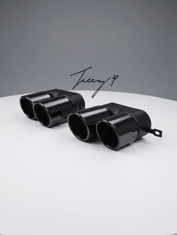 BMW 3 Series G20 G21 2019-2026 rear gloss black quad exhaust tips tailpipes