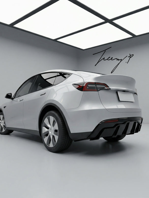 Tesla Model Y gloss black rear diffuser splitter 2019+
