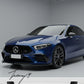 Gloss black front lip splitter for Mercedes A Class W177 A35 A45 AMG Line 2018 to 2023
