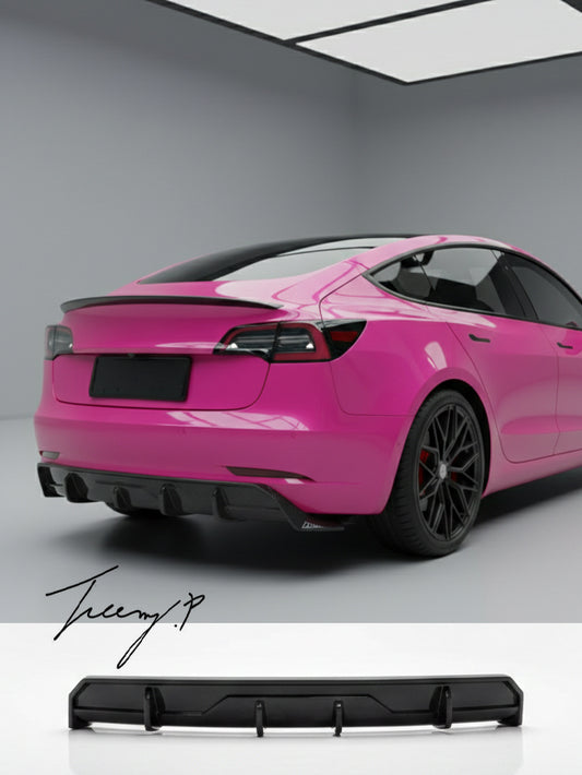Full carbon fiber rear diffuser for Tesla Model 3 2016 to 2020
