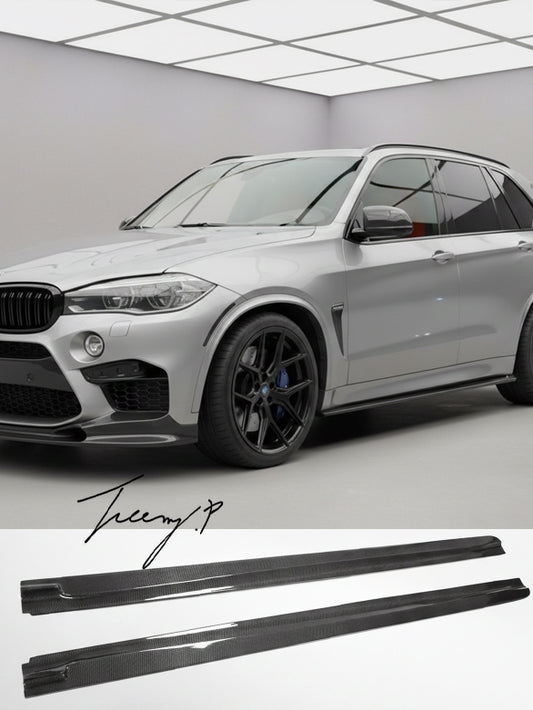 3D style real carbon side skirts for BMW X5 X6 F15 F16 X5M X6M 2014 to 2018
