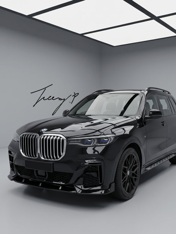 BMW X7 G07 M Sport front lip splitter in gloss black
