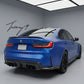 BMW G80 G81 M3 and G82 G83 M4 carbon fiber EC style big fin rear diffuser 2021 to present
