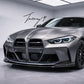 BMW G80 M3 and G82 G83 M4 2021 to 2023 GT style carbon fiber front grille upgrade
