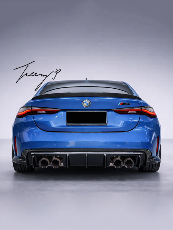 BMW G80 G81 M3 and G82 G83 M4 carbon fiber 3 piece rear diffuser
