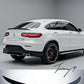 Gloss black rear boot spoiler fitted to a Mercedes GLC Coupe W253 (2016–2018).